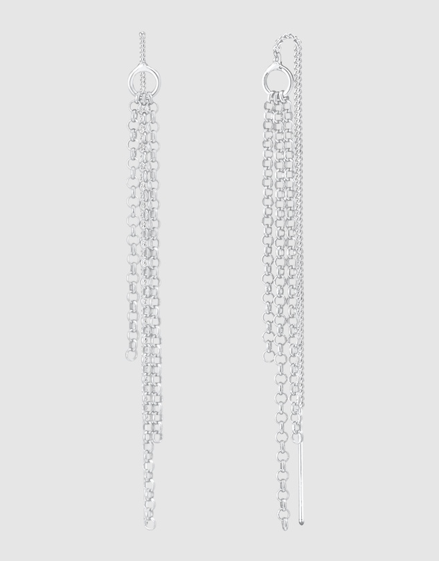 Elli Jewelry - Earring Hanger Chain Look 925 Sterling Silver