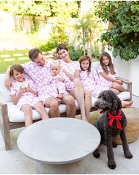 Sant And Abel - Kids Christmas Candy Cane Long PJ Set