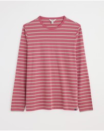 Seasalt - Seasalt Cornwall Pink Sailor Shirt With Crew Neck