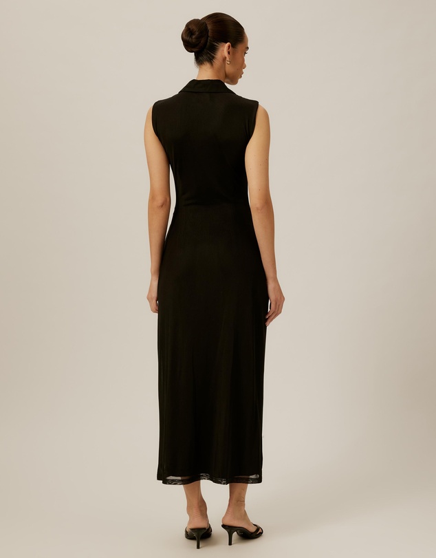 Tussah - Sleeveless Jersey Button Up Dress