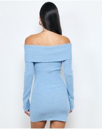 AERE - Zoe Off Shoulder Knit Mini Dress