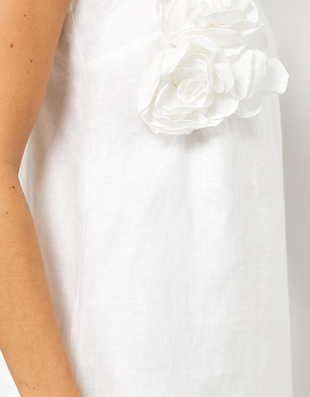 AERE - Mika Placement Flower Mini Dress