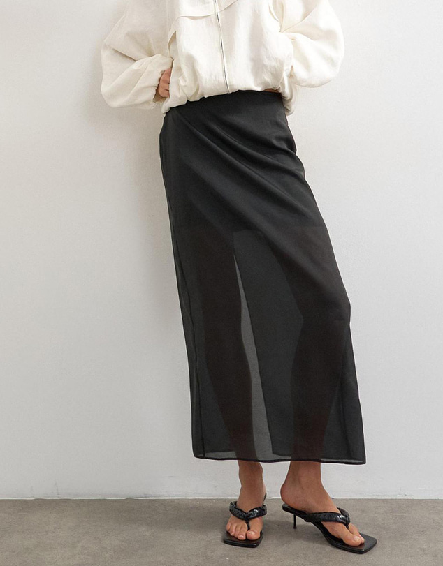 TOPSHOP - Helena Sheer Maxi Skirt