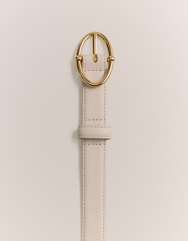 Trenery - Signature Link Slim Belt in Putty