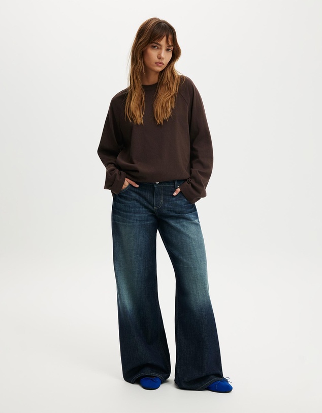 Cotton On - Petite Low Rise Wide Jean