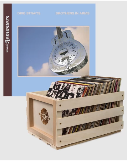 Universal Music - Crosley Record Storage Crate & Dire Straits Brothers In Arms - Double Vinyl Album Bundle