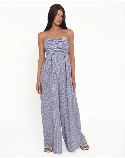 Petal & Pup - Pricilla Jumpsuit - Blue Gingham