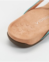 Vionic - Bella Toe Post Sandal - Teal Woven