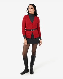 Forcast - Nicolette V-Neck Knit Cardigan