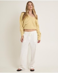 Subtitled - Lenny Linen Patch Pocket Pants