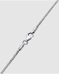 Kuzzoi - ICONIC EXCLUSIVE - Necklace Men Cross Flat Cord 925 Sterling Silver