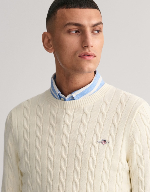 Gant - Cotton Cable Crew Neck Knit