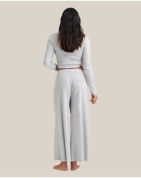 Papinelle - Soft Baby Rib Full Length Wide Leg Pant
