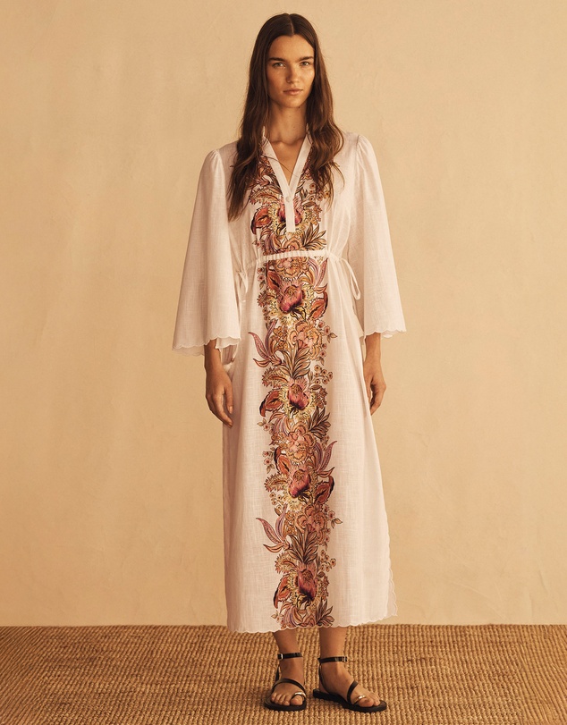 AUR OCEA - Bel Fiore Trellis Scallop Tunic Dress