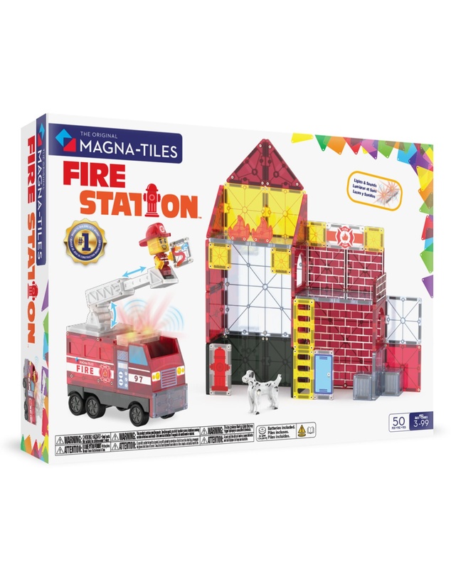 Magna-Tiles - MAGNA-TILES - Fire Station - 50 Piece