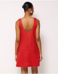 AERE - Ivy Linen Trapeze Mini Dress
