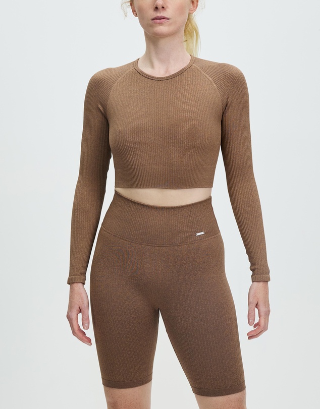 Aim'n - Ribbed Seamless Long Sleeve Crop