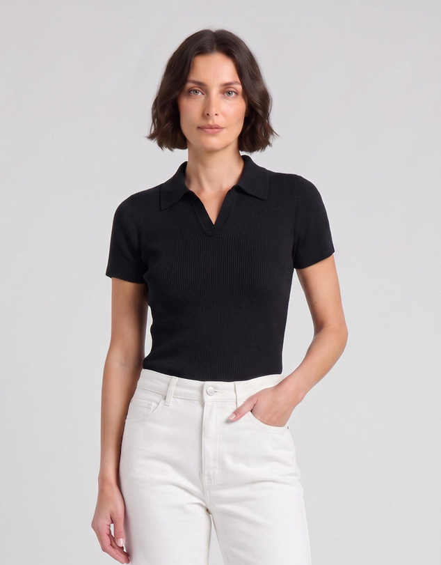 SILK MAGNOLIA - Merino Wool Polo