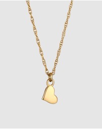 Elli Jewelry - Necklace with Heart Pendant 925 Sterling Silver Gold-plated