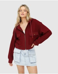 Belle & Bloom - Fireside Cropped Utility Zip Jacket