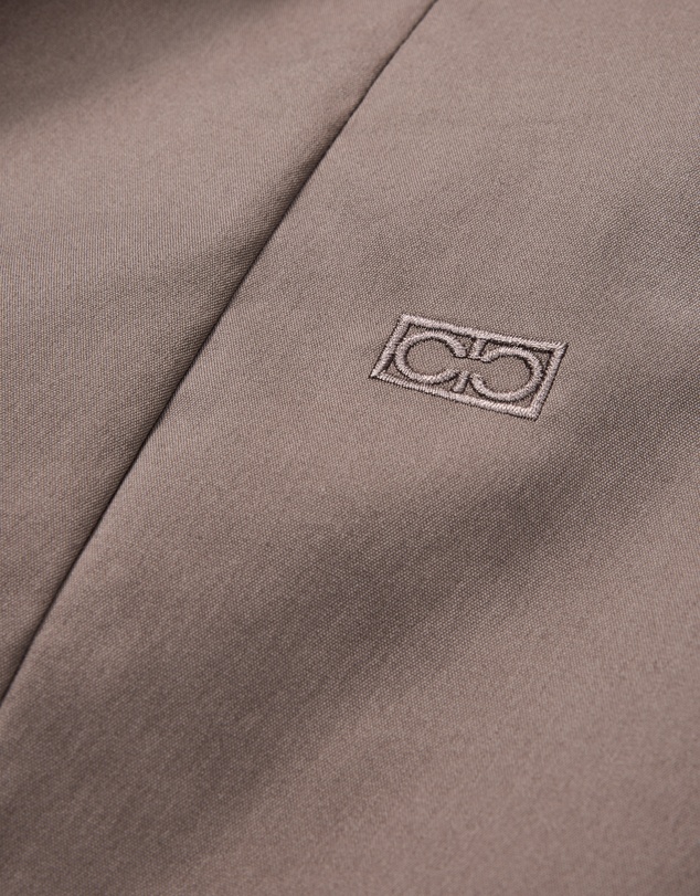 Calibre - Stretch Cotton Poplin Shirt Sepia