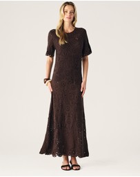 MOS The Label - Anouk Crochet Midi Dress