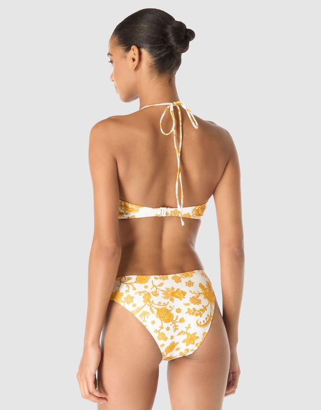 Michael Kors - Riviera Blooms Ring Detail Bandeau Halter Bikini Top
