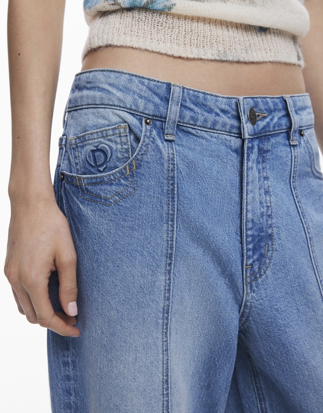 Desigual - Straight Jeans With Inverted Effect