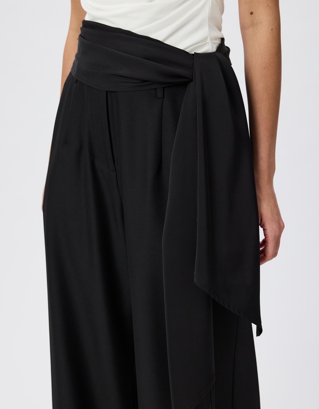 Tussah - Arianna Satin Scarf Tie Tailored Pants
