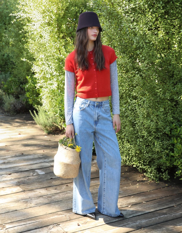 AERE - Tara Layered Jersey Top