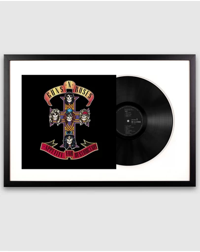 iWorld - Framed Guns and Roses Appetite for Destruction Vinyl Album Art