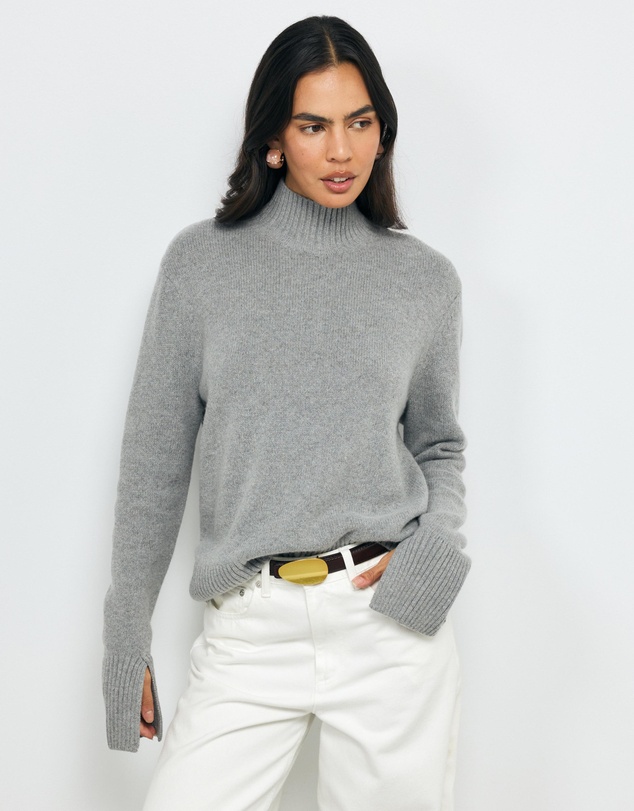 AERE - Nyne Wool Funnel Neck Jumper