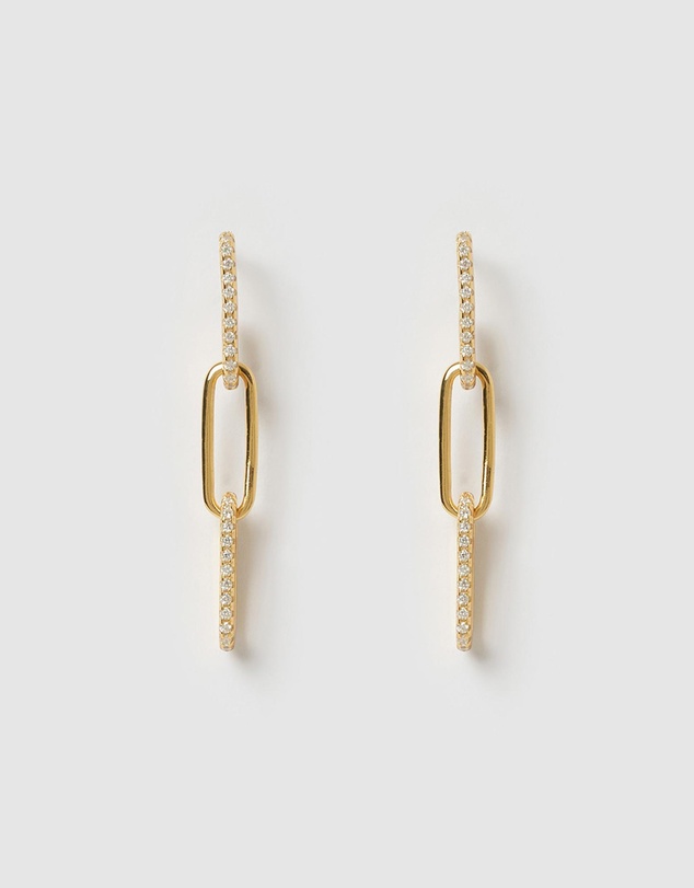Izoa - Louisa Link Drop Earrings
