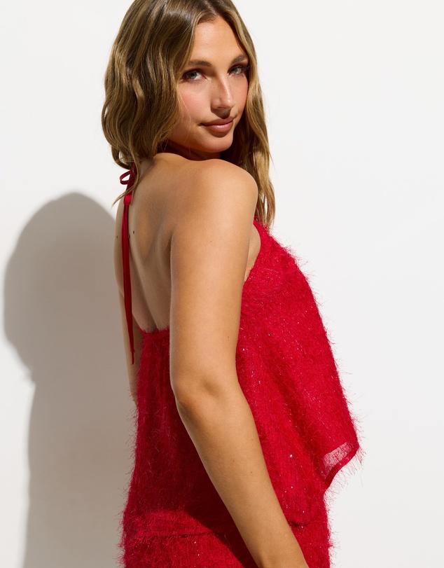 Dazie - Tiffany Textured Halter Top