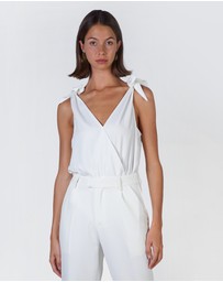 Lydan The Label - Double Bow Bodysuit Top