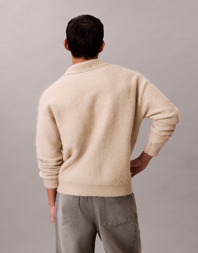 Calvin Klein - Brushed Alpaca Blend Johnny Collar Jumper