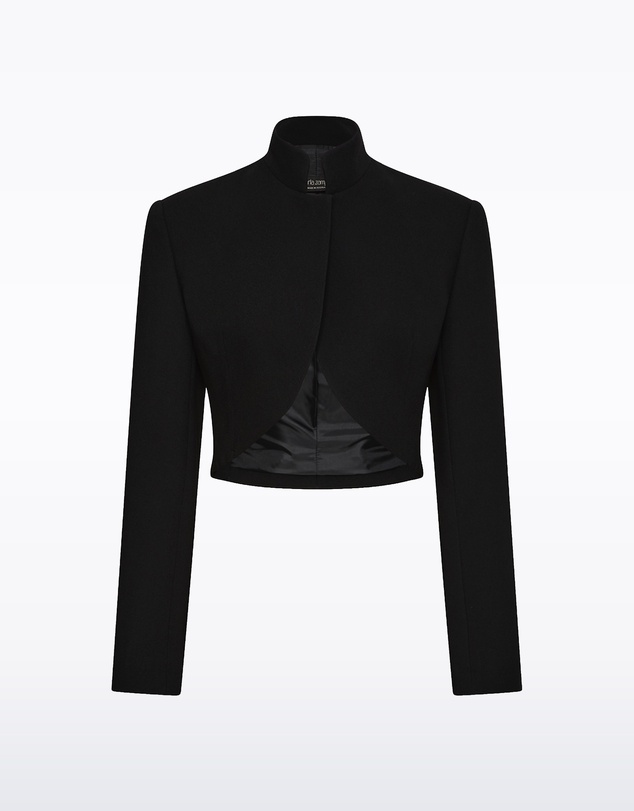 Carla Zampatti - Black Crepe Crop Jacket