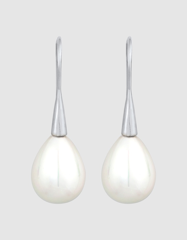 Elli Jewelry - Shell Pearl Drop Earrings in 925 Silver