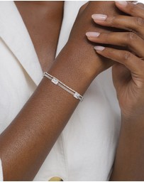 Elli Jewelry - Bracelet Set Topaz Rectangle 925 Sterling Silver