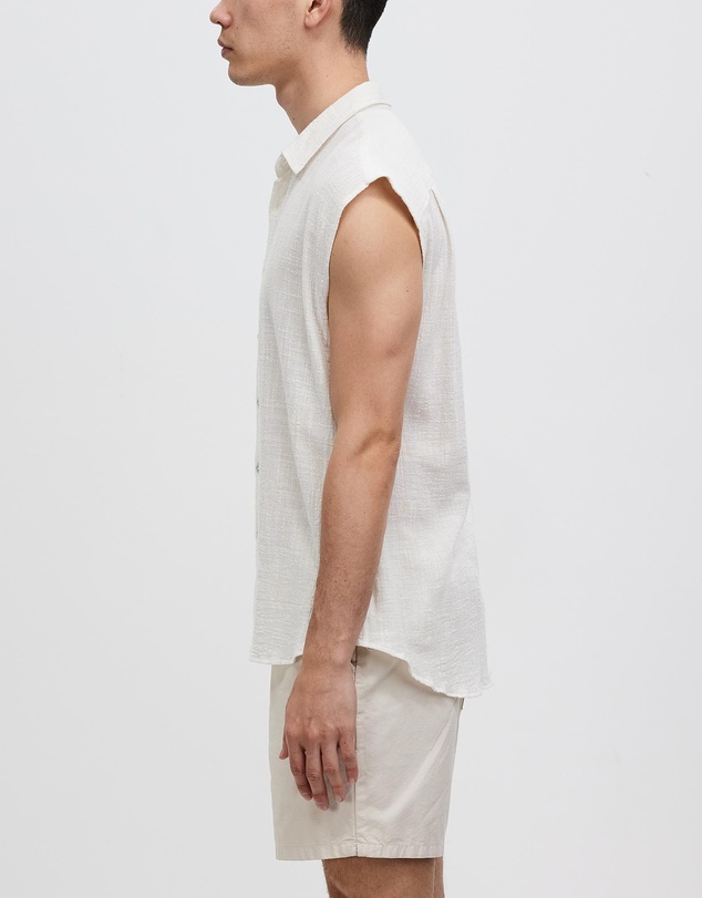 Merlino Street - Cotton Rami Sleeveless Shirt