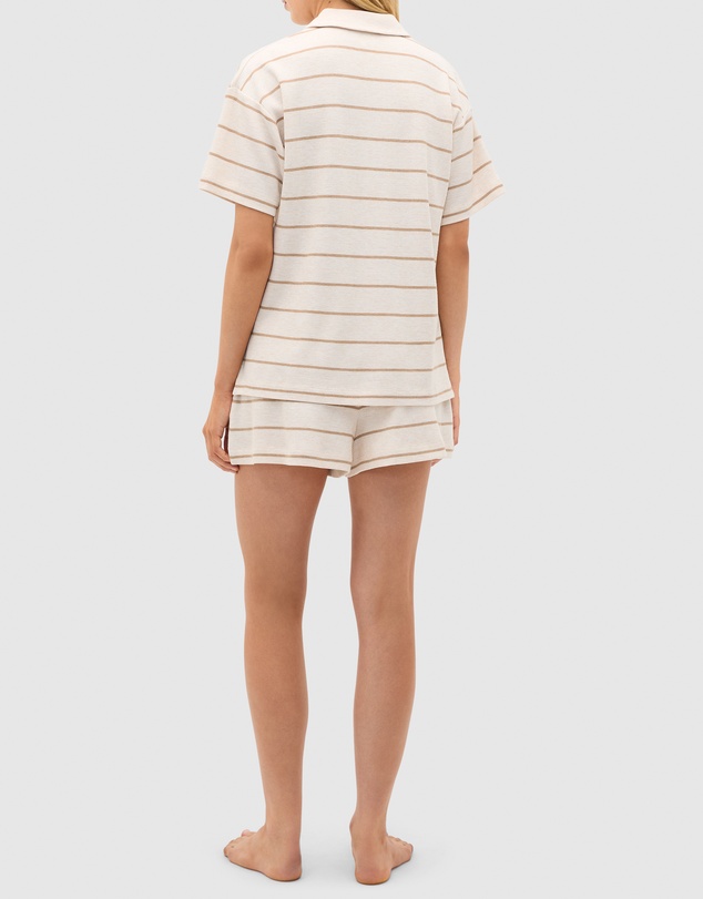 Seed Heritage - Waffle Stripe Shirt and Short PJ Set