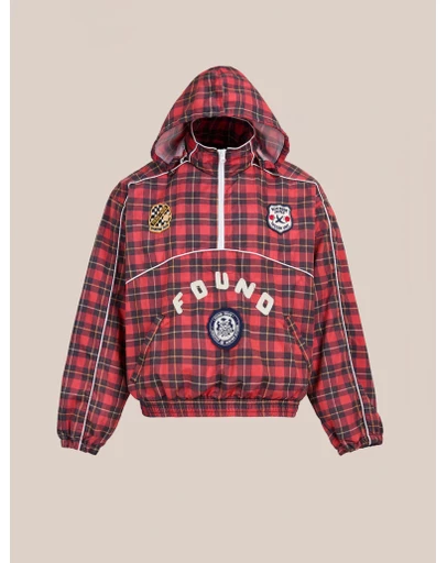 Found - Red Plaid Track Jacket