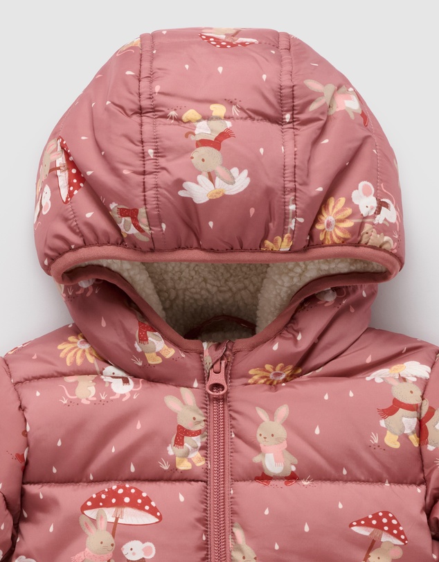 Purebaby - Shearling Lined Puffer Jacket -Kids-Babies