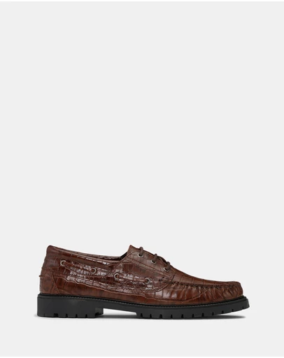 Les Deux - Taylor Croco Boat Shoes