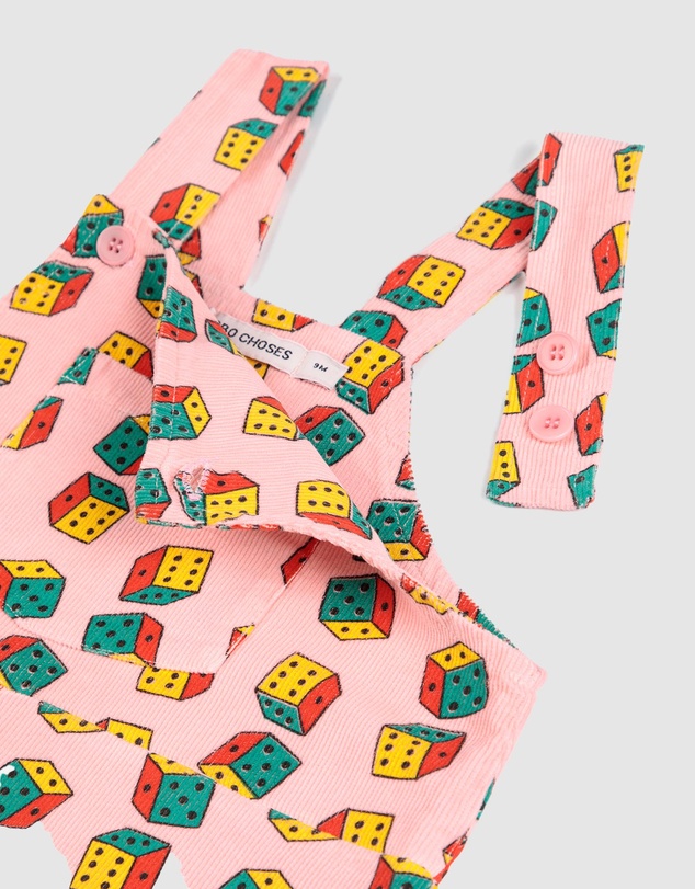 Bobo Choses - Dices All Over Micro Corduroy Dungaree - Babies