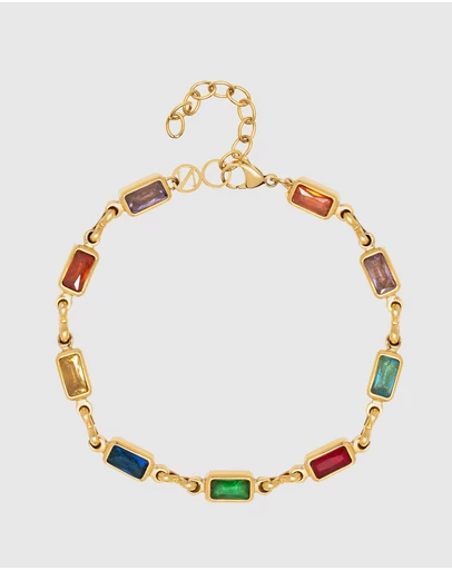 Nialaya Jewellery - Men's Rectangle Tennis Bracelet