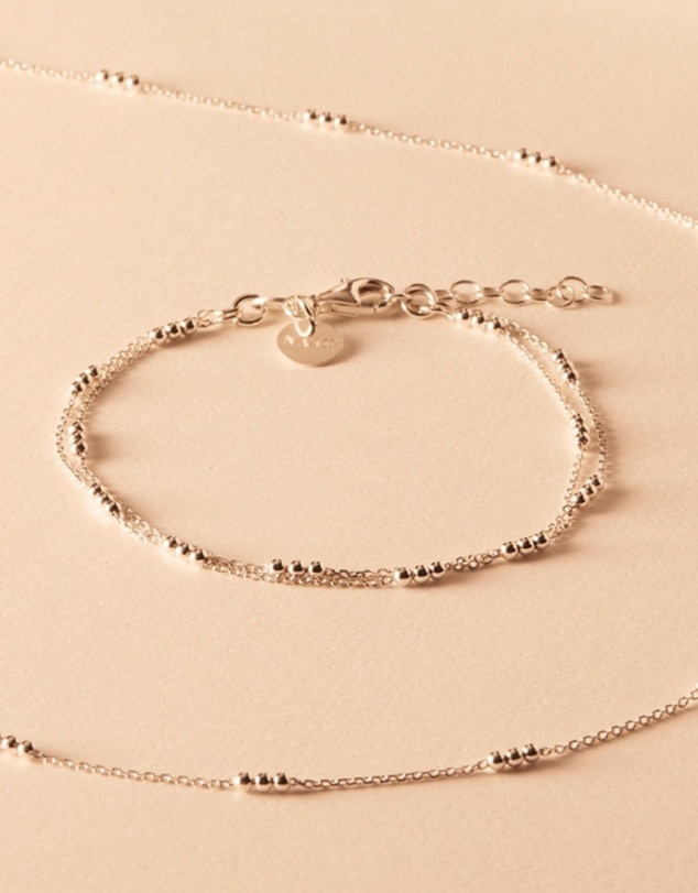 Najo - Halcyon Silver Bracelet (18.5cm+ext)