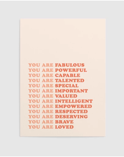 Olive et Oriel - You Are Fabulous Art Print