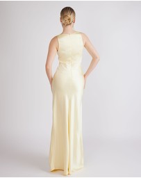 Six Stories - Cowl Front Satin Bridesmaid Dress