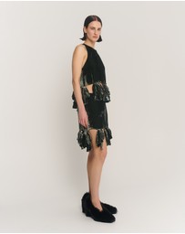 THE TALES - Silk Velvet Party Bow Skirt
